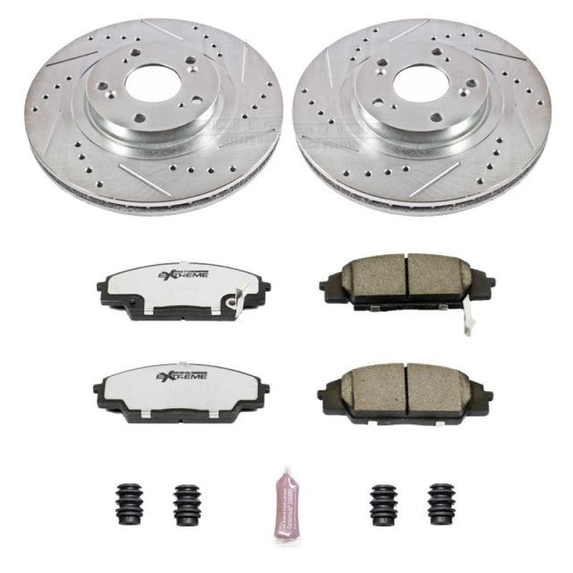 Power Stop 02-06 Acura RSX Front Z26 Street Warrior Brake Kit PowerStop Brake Kits - Performance D&S  AXOPROS