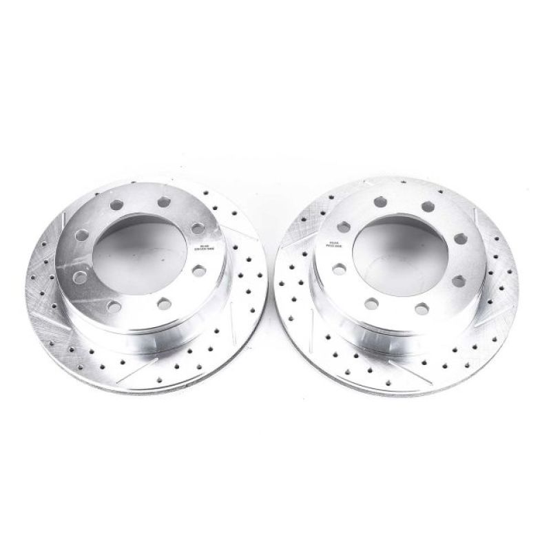 Power Stop 02-06 Chevrolet Avalanche 2500 Rear Evolution Drilled & Slotted Rotors - Pair PowerStop Brake Rotors - Slot & Drilled  AXOPROS