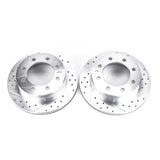 Power Stop 02-06 Chevrolet Avalanche 2500 Rear Evolution Drilled & Slotted Rotors - Pair PowerStop Brake Rotors - Slot & Drilled  AXOPROS