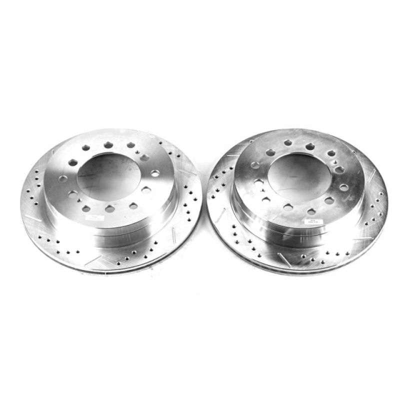 Power Stop 03-09 Lexus GX470 Rear Evolution Drilled & Slotted Rotors - Pair PowerStop Brake Rotors - Slot & Drilled  AXOPROS