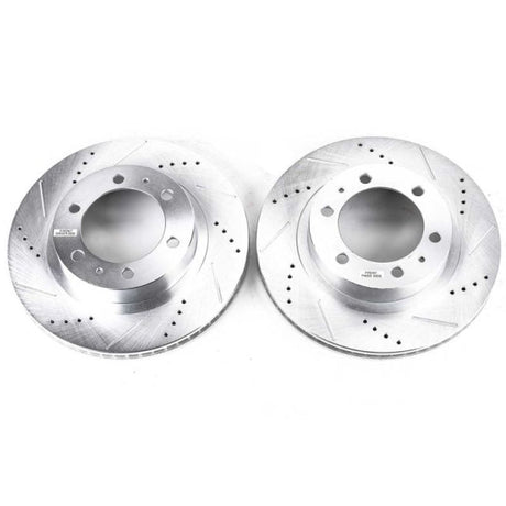Power Stop 03-09 Toyota 4Runner Front Evolution Drilled & Slotted Rotors - Pair PowerStop Brake Rotors - Slot & Drilled  AXOPROS