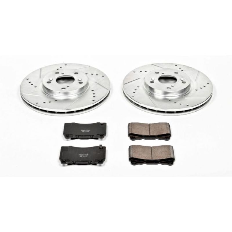 Power Stop 04-08 Acura TL Front Z23 Evolution Sport Brake Kit PowerStop Brake Kits - Performance D&S  AXOPROS
