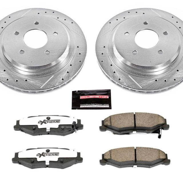 Power Stop 04-09 Cadillac XLR Rear Z26 Street Warrior Brake Kit PowerStop Brake Kits - Performance D&S  AXOPROS