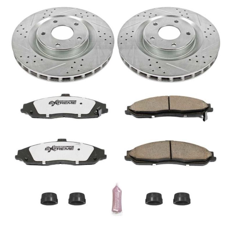 Power Stop 05-07 Cadillac XLR Front Z26 Street Warrior Brake Kit PowerStop Brake Kits - Performance D&S  AXOPROS
