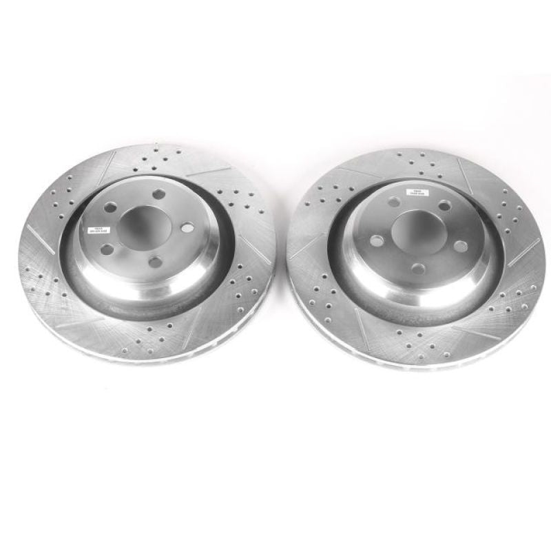 Power Stop 05-10 Chrysler 300 Rear Evolution Drilled & Slotted Rotors - Pair PowerStop Brake Rotors - Slot & Drilled  AXOPROS