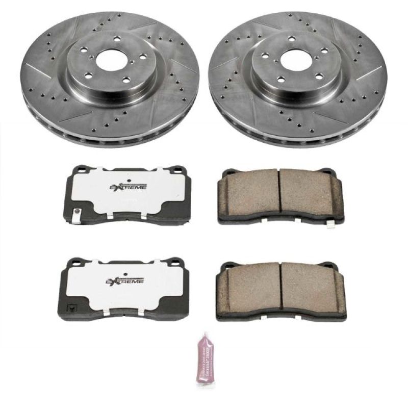 Power Stop 05-14 Subaru Impreza Front Z26 Street Warrior Brake Kit PowerStop Brake Kits - Performance D&S  AXOPROS