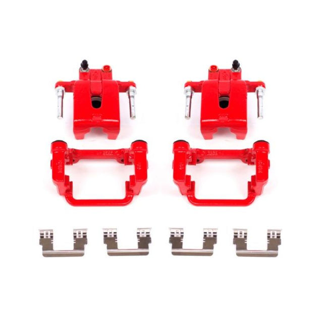 Power Stop 05-19 Chrysler 300 Rear Red Calipers w/Brackets - Pair PowerStop Brake Calipers - Perf  AXOPROS