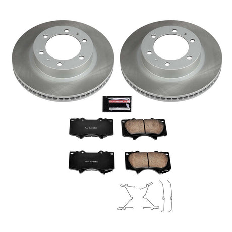 Power Stop 05-22 Toyota Tacoma Front Semi-Coated Rotor Kit PowerStop Brake Kits - Performance Blank  AXOPROS