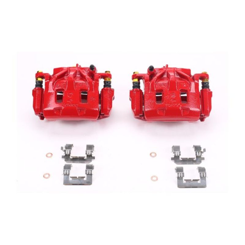 Power Stop 06-07 Subaru B9 Tribeca Front Red Calipers w/Brackets - Pair PowerStop Brake Calipers - Perf  AXOPROS