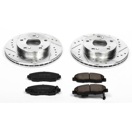 Power Stop 06-11 Honda Civic Front Z23 Evolution Sport Brake Kit PowerStop Brake Kits - Performance D&S  AXOPROS