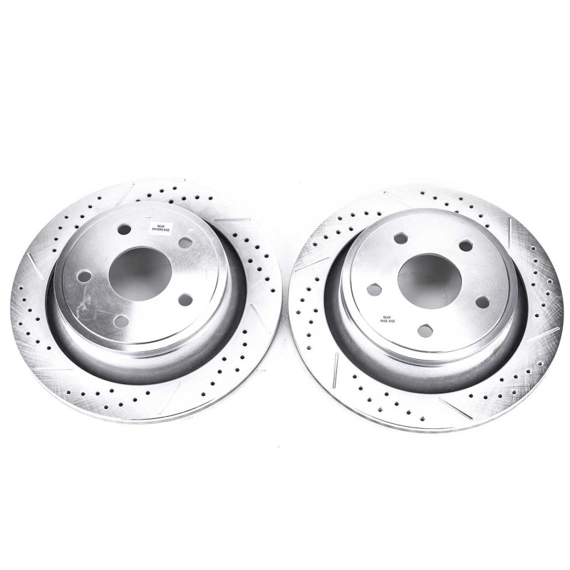 Power Stop 07-09 Chrysler Aspen Rear Evolution Drilled & Slotted Rotors - Pair PowerStop Brake Rotors - Slot & Drilled  AXOPROS