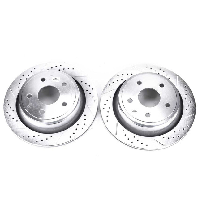 Power Stop 07-09 Chrysler Aspen Rear Evolution Drilled & Slotted Rotors - Pair PowerStop Brake Rotors - Slot & Drilled  AXOPROS