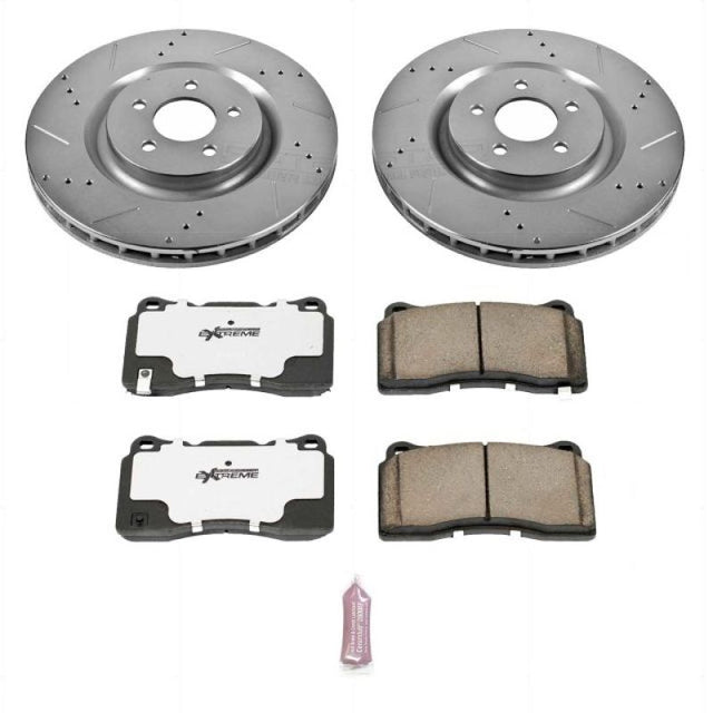 Power Stop 07-14 Ford Mustang Front Z26 Street Warrior Brake Kit PowerStop Brake Kits - Performance D&S  AXOPROS