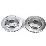 Power Stop 07-17 Jeep Wrangler Front Evolution Drilled & Slotted Rotors - Pair PowerStop Brake Rotors - Slot & Drilled  AXOPROS