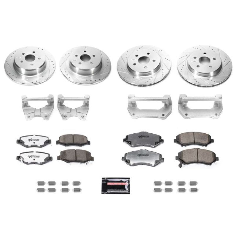 Power Stop 07-17 Jeep Wrangler Front & Rear Big Brake Conversion Kit PowerStop Big Brake Kits  AXOPROS