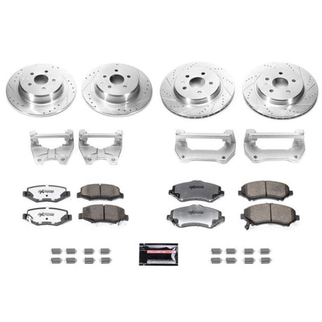 Power Stop 07-17 Jeep Wrangler Front & Rear Big Brake Conversion Kit PowerStop Big Brake Kits  AXOPROS