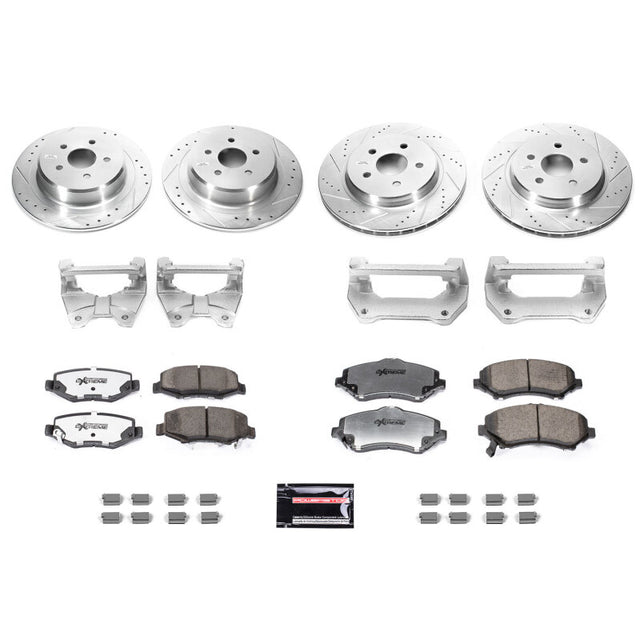 Power Stop 07-17 Jeep Wrangler Front & Rear Big Brake Conversion Kit PowerStop Big Brake Kits  AXOPROS