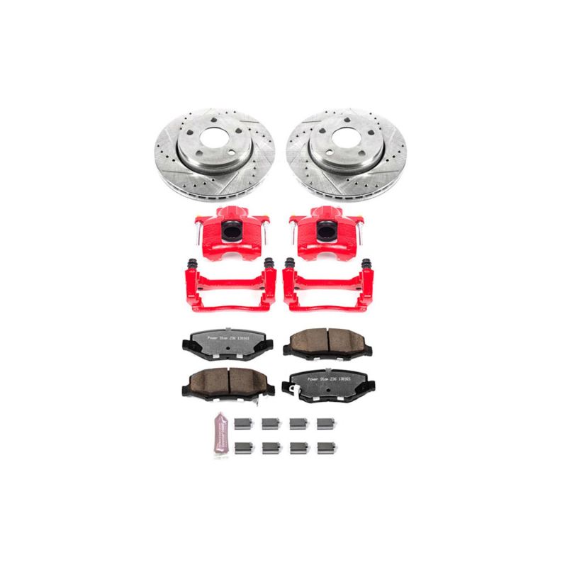 Power Stop 07-17 Jeep Wrangler Front Z36 Truck & Tow Brake Kit w/Calipers PowerStop Brake Kits - Performance D&S  AXOPROS