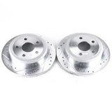 Power Stop 07-17 Jeep Wrangler Rear Evolution Drilled & Slotted Rotors - Pair PowerStop Brake Rotors - Slot & Drilled  AXOPROS