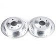Power Stop 07-17 Jeep Wrangler Rear Evolution Drilled & Slotted Rotors - Pair PowerStop Brake Rotors - Slot & Drilled  AXOPROS