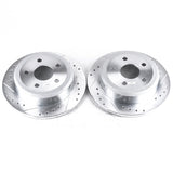 Power Stop 07-17 Jeep Wrangler Rear Evolution Drilled & Slotted Rotors - Pair PowerStop Brake Rotors - Slot & Drilled  AXOPROS