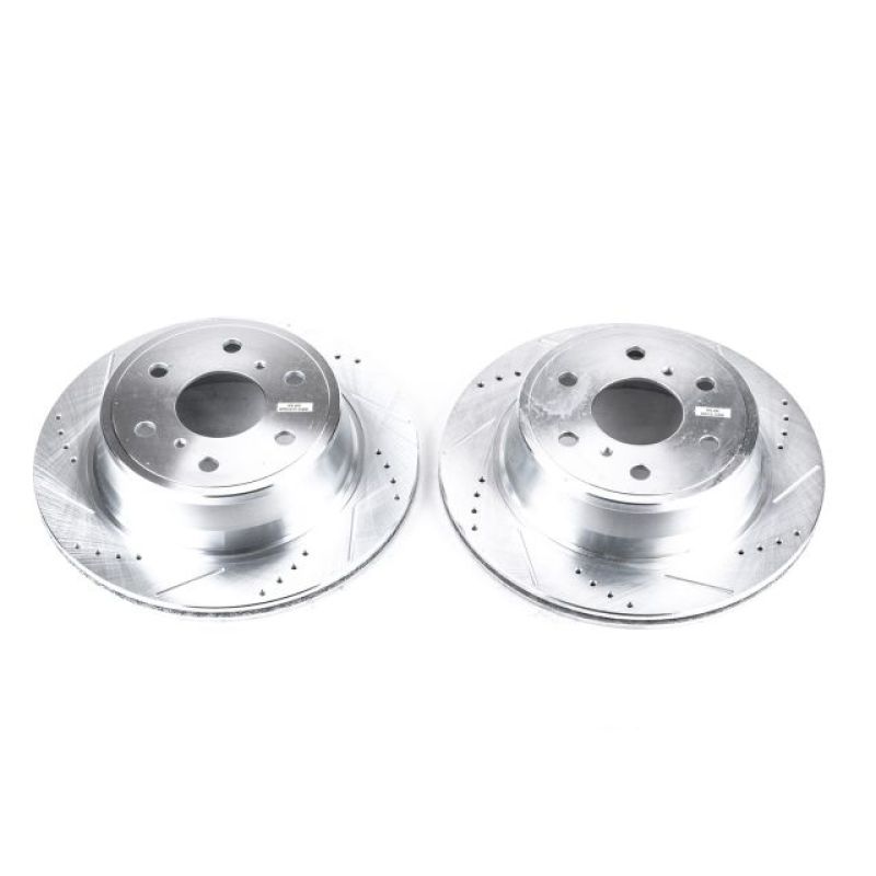 Power Stop 07-18 Chevrolet Silverado 1500 Rear Evolution Drilled & Slotted Rotors - Pair PowerStop Brake Rotors - Slot & Drilled  AXOPROS