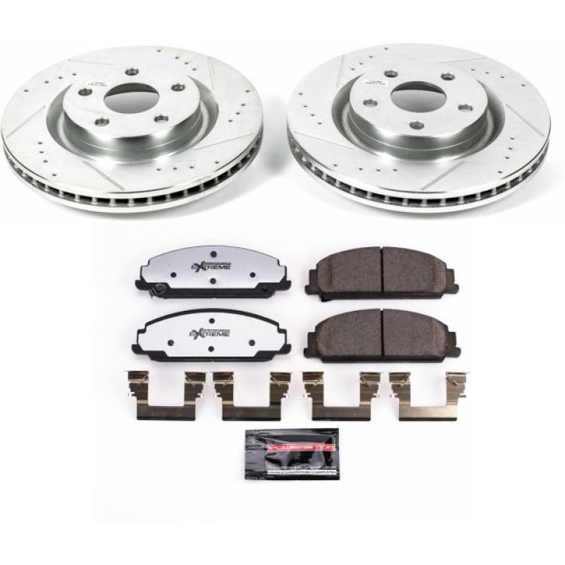 Power Stop 08-09 Pontiac G8 Front Z26 Street Warrior Brake Kit PowerStop Brake Kits - Performance D&S  AXOPROS
