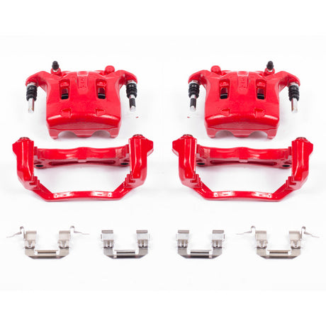 Power Stop 08-12 Infiniti EX35 Front Red Calipers w/Brackets - Pair PowerStop Brake Calipers - Perf  AXOPROS
