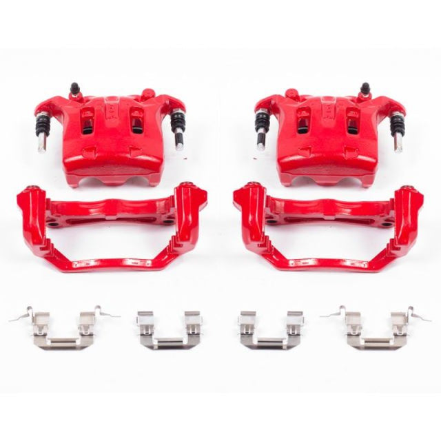 Power Stop 08-12 Infiniti EX35 Front Red Calipers w/Brackets - Pair PowerStop Brake Calipers - Perf  AXOPROS