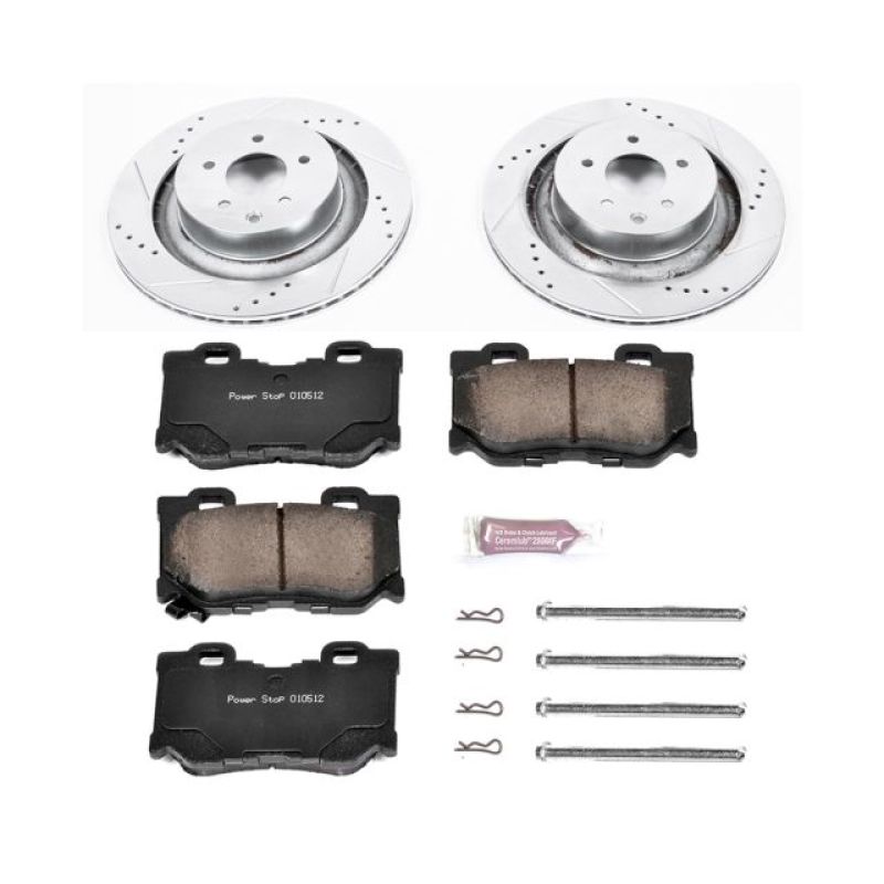 Power Stop 08-13 Infiniti G37 Rear Z23 Evolution Sport Brake Kit PowerStop Brake Kits - Performance D&S  AXOPROS