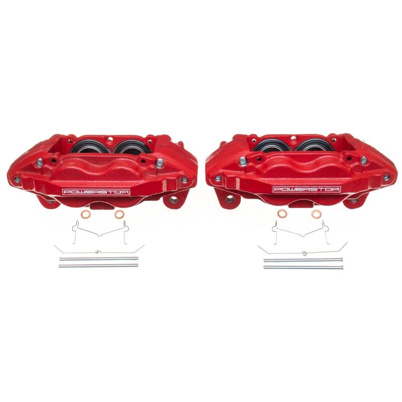 Power Stop 08-15 Toyota Sequoia Front Red Calipers w/o Brackets - Pair PowerStop Brake Calipers - Perf  AXOPROS
