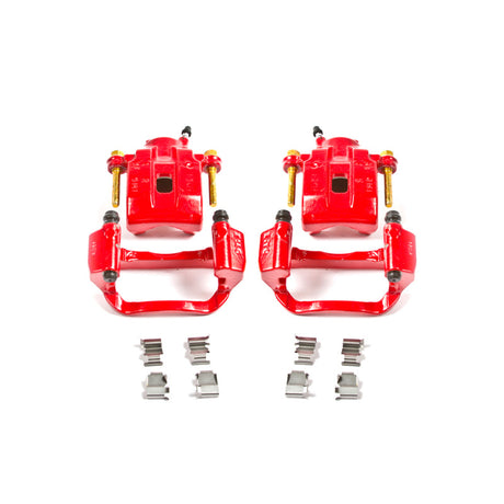 Power Stop 08-15 Toyota Sequoia Rear Red Calipers w/Brackets - Pair PowerStop Brake Calipers - Perf  AXOPROS