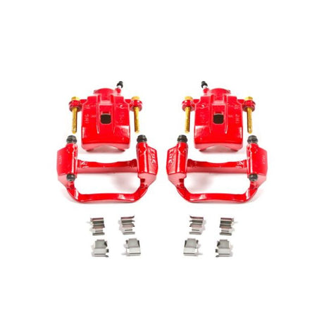 Power Stop 08-15 Toyota Sequoia Rear Red Calipers w/Brackets - Pair PowerStop Brake Calipers - Perf  AXOPROS