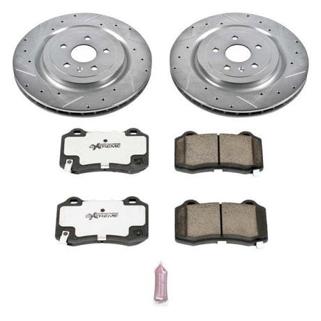 Power Stop 09-15 Cadillac CTS Rear Z26 Street Warrior Brake Kit PowerStop Brake Kits - Performance D&S  AXOPROS
