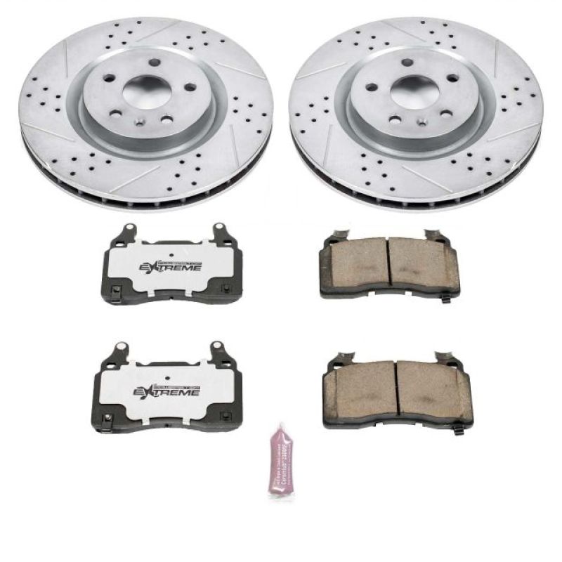 Power Stop 10-15 Chevrolet Camaro Front Z26 Street Warrior Brake Kit PowerStop Brake Kits - Performance D&S  AXOPROS