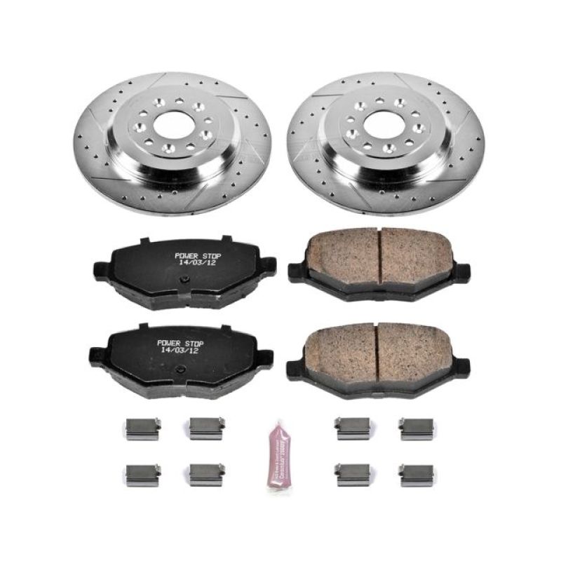 Power Stop 11-15 Ford Edge Rear Z23 Evolution Sport Brake Kit PowerStop Brake Kits - Performance D&S  AXOPROS