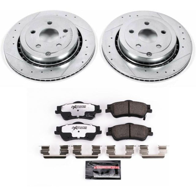 Power Stop 11-17 Chevrolet Caprice Rear Z26 Street Warrior Brake Kit PowerStop Brake Kits - Performance D&S  AXOPROS