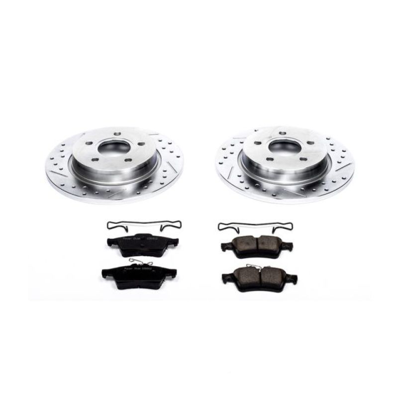 Power Stop 12-18 Ford Focus Rear Z23 Evolution Sport Brake Kit PowerStop Brake Kits - Performance D&S  AXOPROS