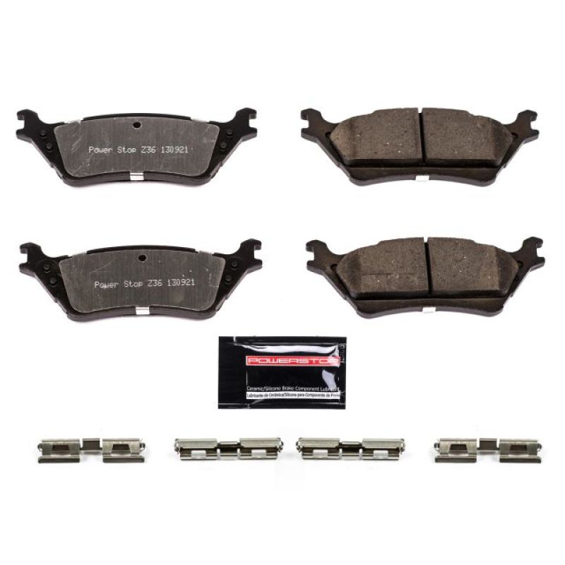 Power Stop 12-19 Ford F-150 Rear Z36 Truck & Tow Brake Pads w/Hardware PowerStop Brake Pads - Performance  AXOPROS