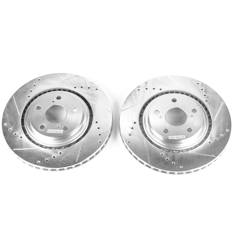 Power Stop 15-17 Lexus NX200t Front Evolution Drilled & Slotted Rotors - Pair PowerStop Brake Rotors - Slot & Drilled  AXOPROS