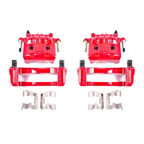 Power Stop 16-17 Subaru Crosstrek Front Red Calipers w/Brackets - Pair PowerStop Brake Calipers - Perf  AXOPROS