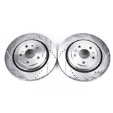 Power Stop 16-18 Cadillac ATS Rear Evolution Drilled & Slotted Rotors - Pair PowerStop Brake Rotors - Slot & Drilled  AXOPROS