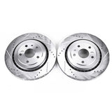 Power Stop 16-18 Cadillac ATS Rear Evolution Drilled & Slotted Rotors - Pair PowerStop Brake Rotors - Slot & Drilled  AXOPROS