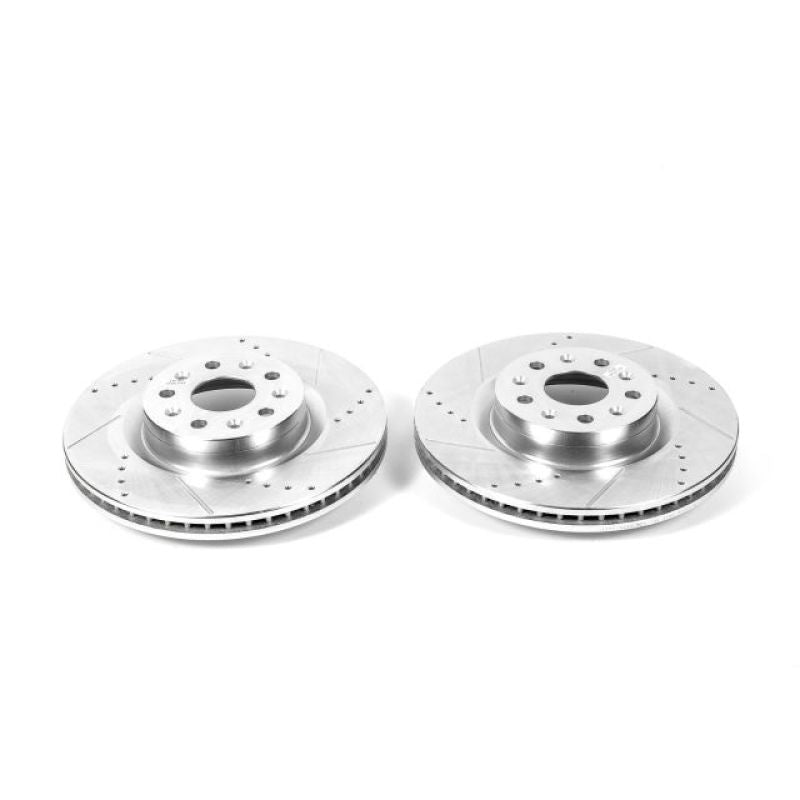 Power Stop 16-19 Cadillac CT6 Front Evolution Drilled & Slotted Rotors - Pair PowerStop Brake Rotors - Slot & Drilled  AXOPROS