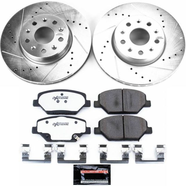 Power Stop 16-19 Chevrolet Camaro Front Z26 Street Warrior Brake Kit PowerStop Brake Kits - Performance D&S  AXOPROS