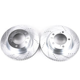 Power Stop 16-21 Toyota Land Cruiser Front Evolution Drilled & Slotted Rotors - Pair PowerStop Brake Rotors - Slot & Drilled  AXOPROS