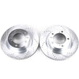 Power Stop 16-21 Toyota Land Cruiser Front Evolution Drilled & Slotted Rotors - Pair PowerStop Brake Rotors - Slot & Drilled  AXOPROS