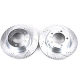 Power Stop 16-21 Toyota Land Cruiser Front Evolution Drilled & Slotted Rotors - Pair PowerStop Brake Rotors - Slot & Drilled  AXOPROS