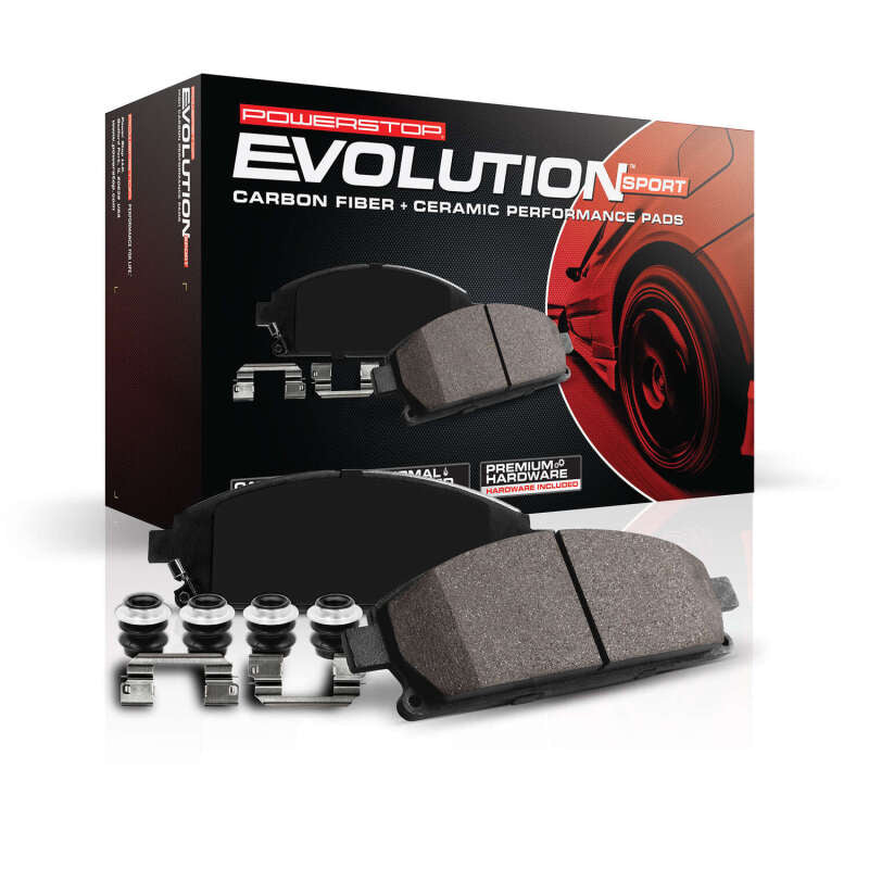 Power Stop 17-18 Alfa Romeo Giulia Front Z23 Evolution Sport Brake Pads w/Hardware PowerStop Brake Pads - Performance  AXOPROS