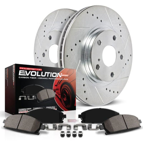 Power Stop 17-19 Honda Civic Front Z23 Evolution Sport Brake Kit PowerStop Brake Kits - Performance D&S  AXOPROS